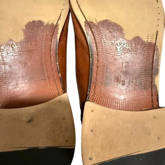 Warfield & Grand Men’s Oxford Dress Shoes Size US 13 Chestnut Leather Captoe - Picture 7 of 8